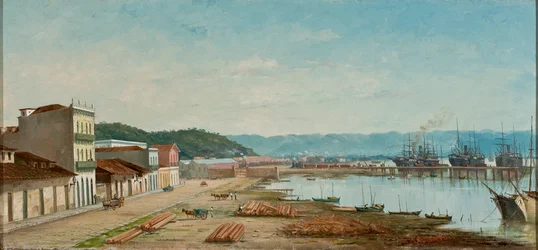 De helling van Porto do Bispo in Santos